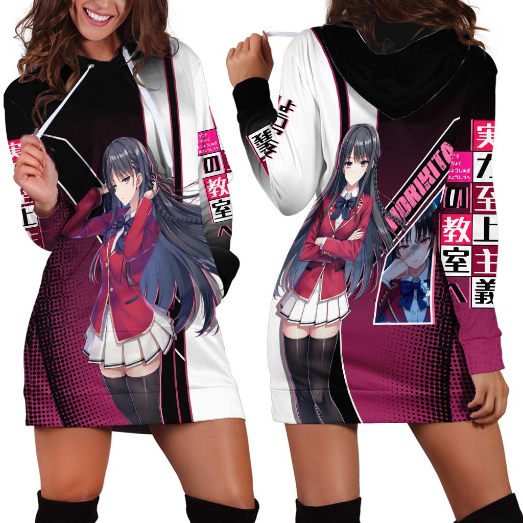 Suzune Horikita Hoodie Dress Elegant School Anime Style