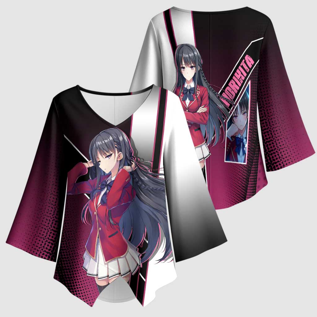 Suzune Horikita Kimono Sleeve Blouse Elegant School Anime Style