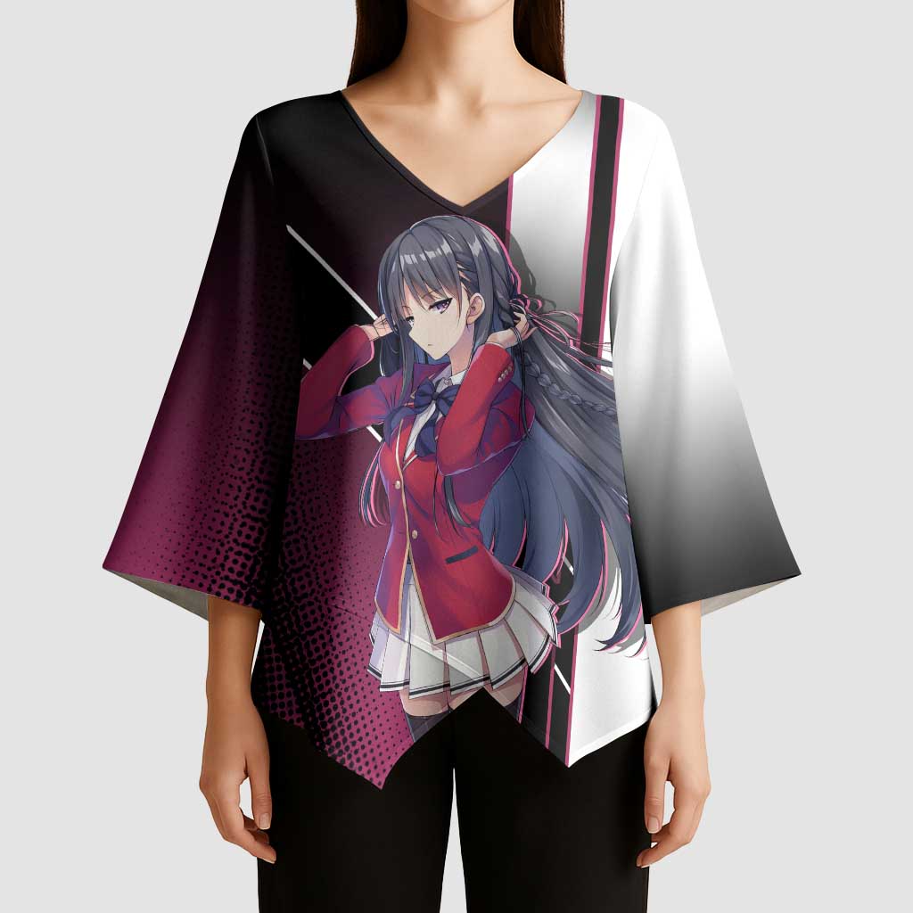 Suzune Horikita Kimono Sleeve Blouse Elegant School Anime Style