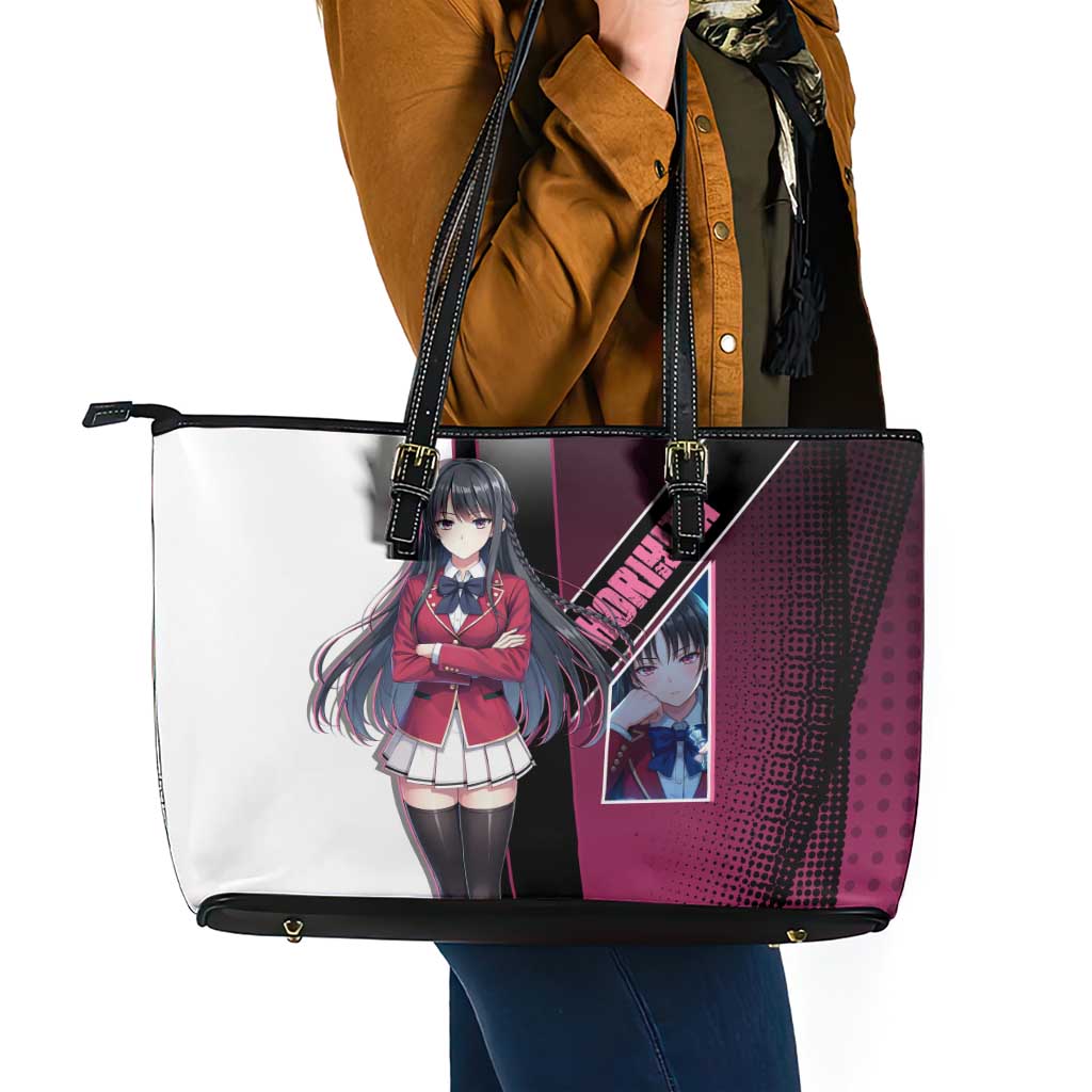 Suzune Horikita Leather Tote Bag Elegant School Anime Style