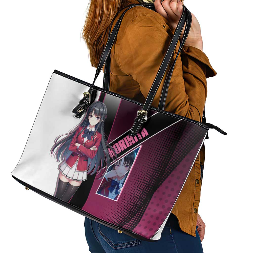 Suzune Horikita Leather Tote Bag Elegant School Anime Style