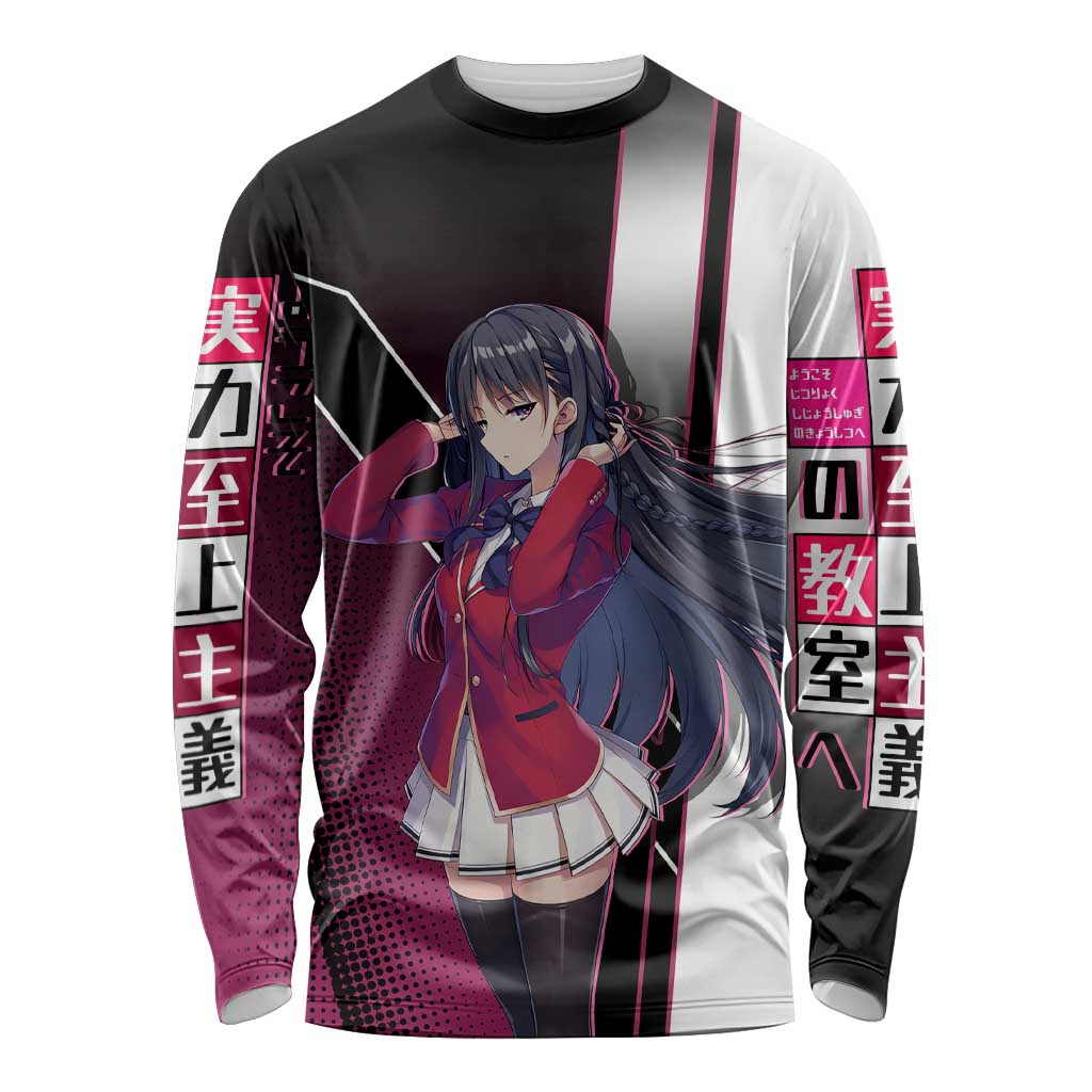 Suzune Horikita Long Sleeve Shirt Elegant School Anime Style