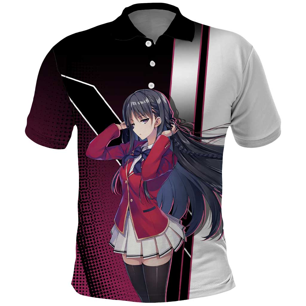 Suzune Horikita Polo Shirt Elegant School Anime Style