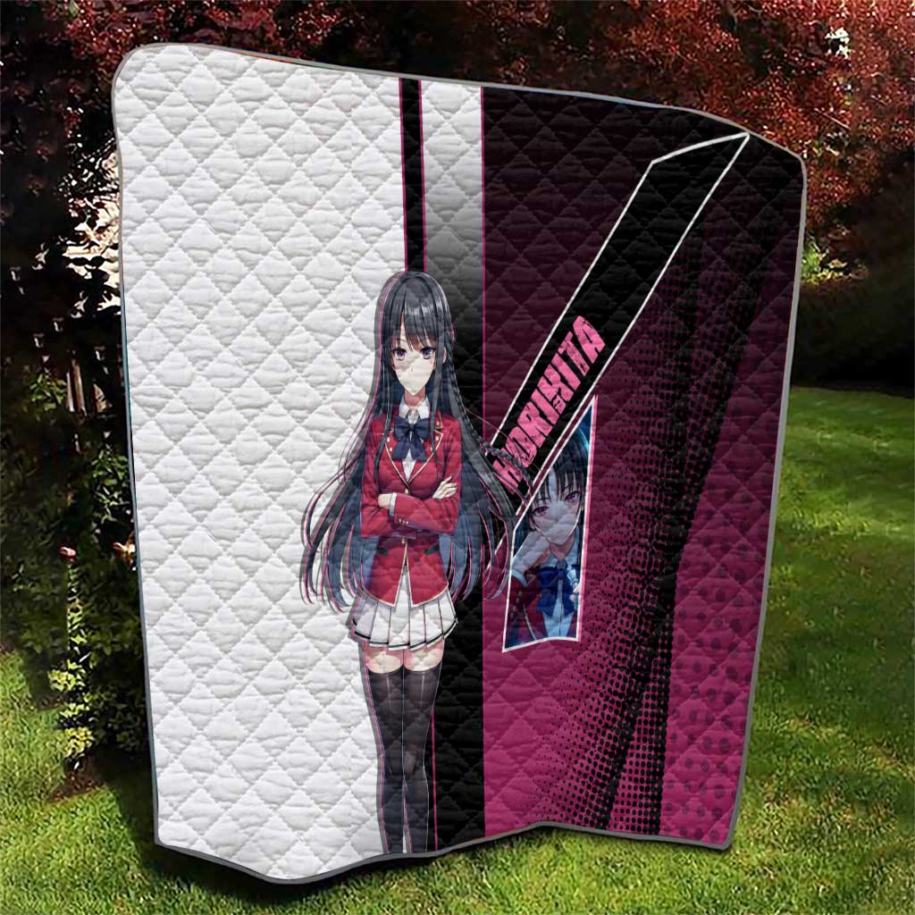 Suzune Horikita Quilt Elegant School Anime Style