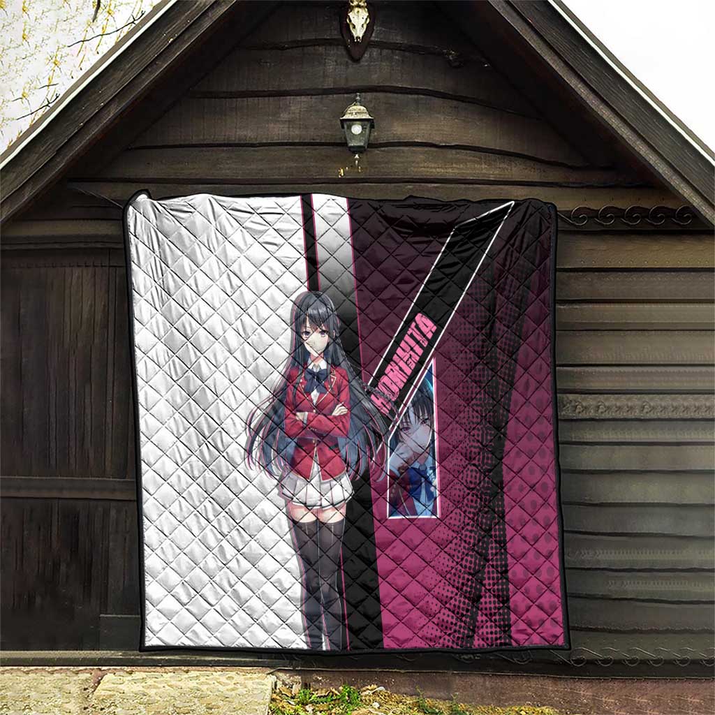 Suzune Horikita Quilt Elegant School Anime Style