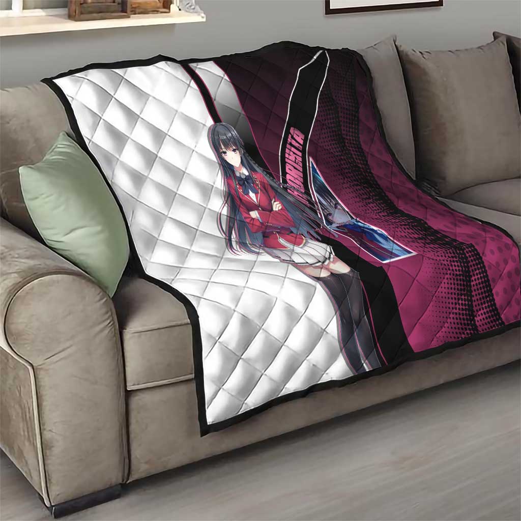 Suzune Horikita Quilt Elegant School Anime Style