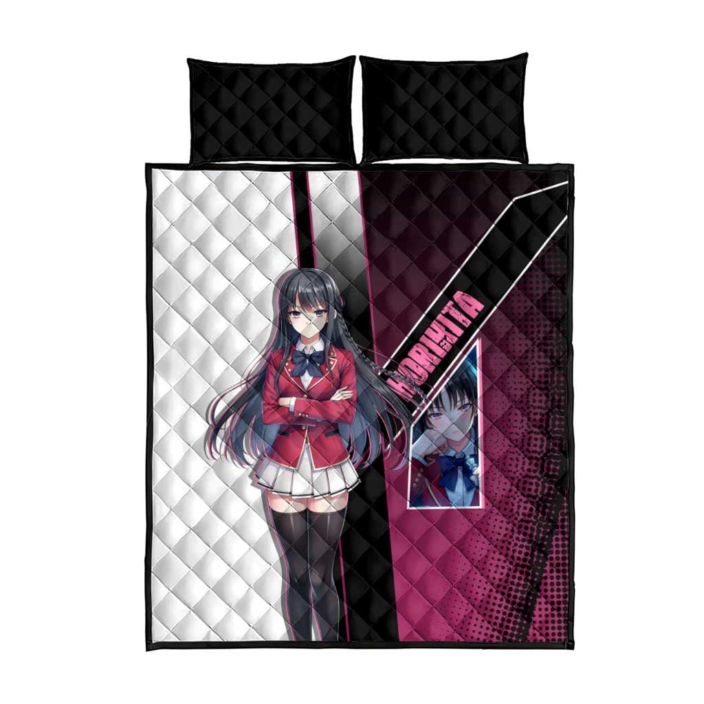 Suzune Horikita Quilt Bed Set Elegant School Anime Style