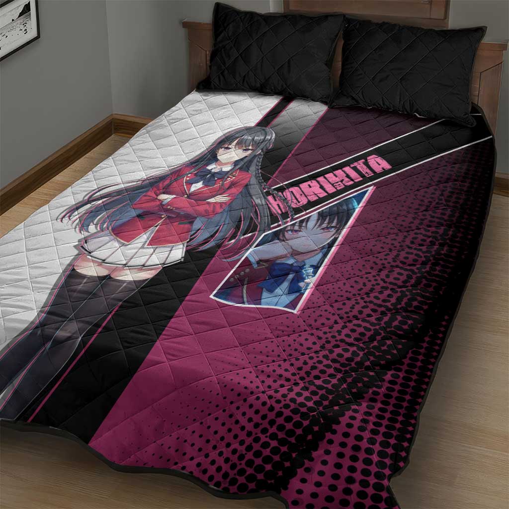 Suzune Horikita Quilt Bed Set Elegant School Anime Style