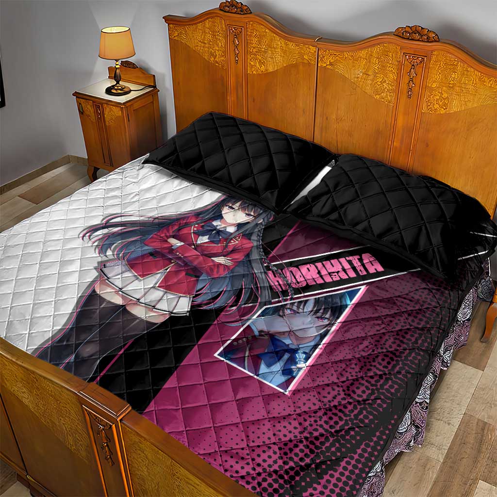 Suzune Horikita Quilt Bed Set Elegant School Anime Style