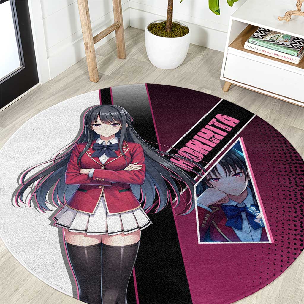 Suzune Horikita Round Carpet Elegant School Anime Style