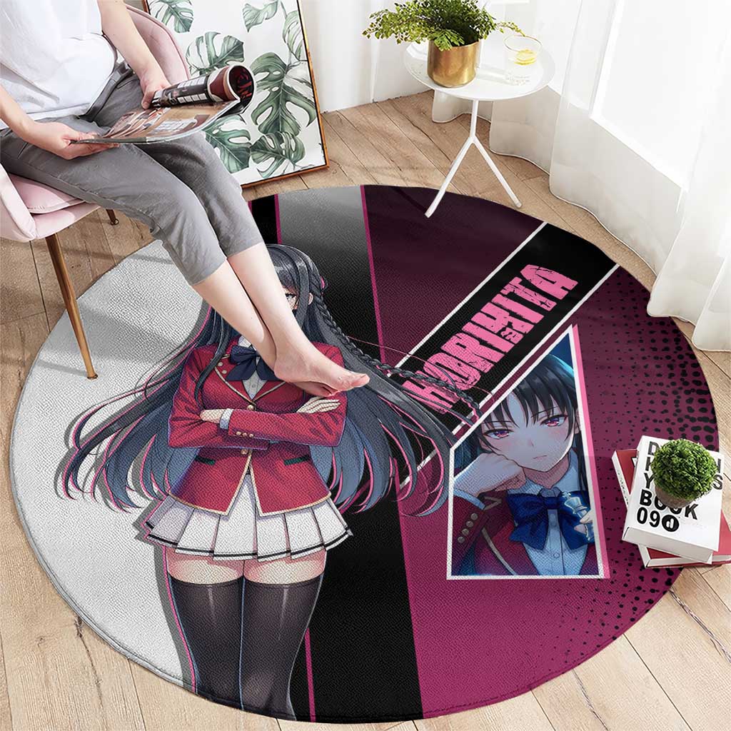 Suzune Horikita Round Carpet Elegant School Anime Style