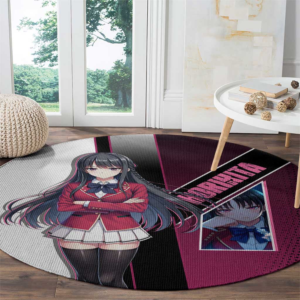 Suzune Horikita Round Carpet Elegant School Anime Style