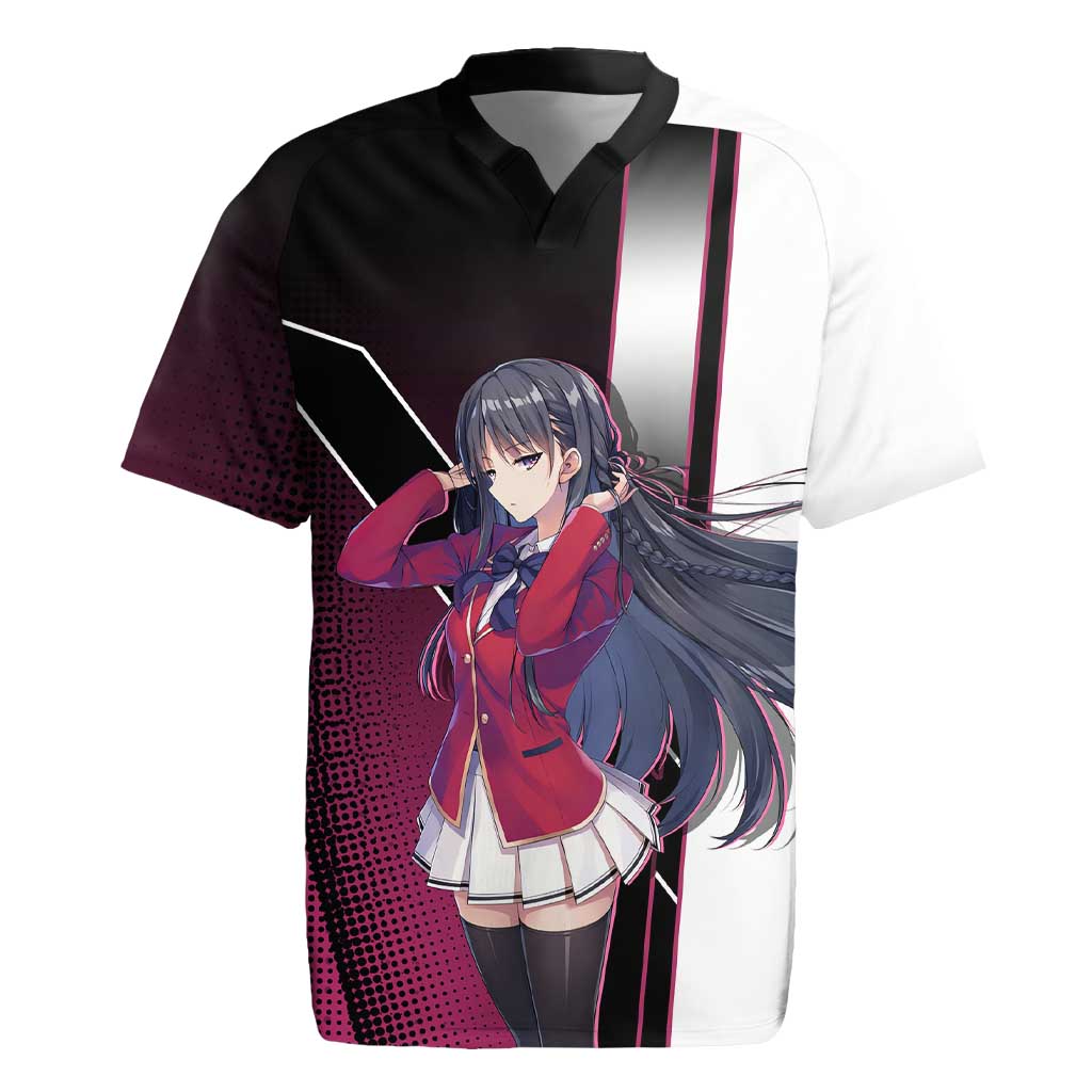 Suzune Horikita Rugby Jersey Elegant School Anime Style