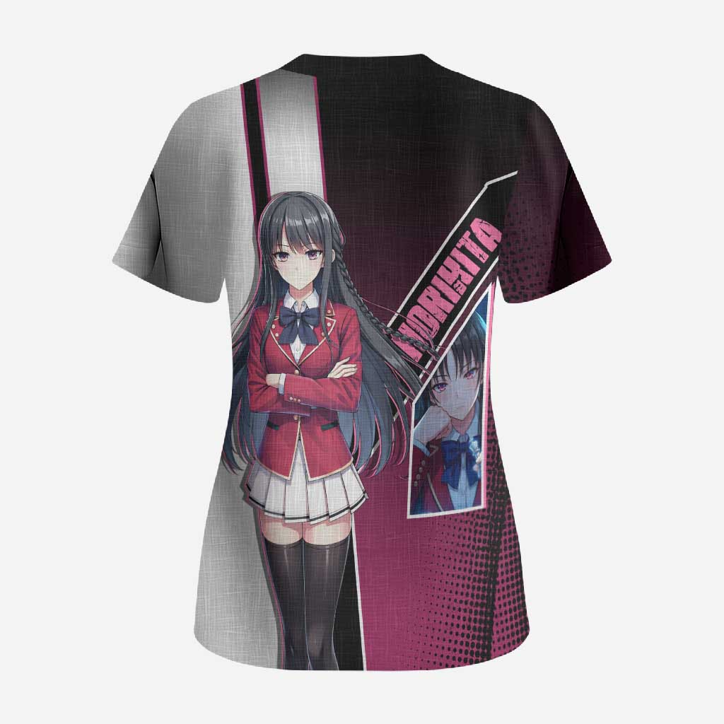 Suzune Horikita Scrub Top Elegant School Anime Style
