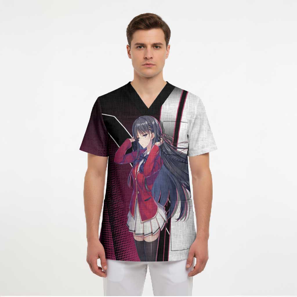 Suzune Horikita Scrub Top Elegant School Anime Style