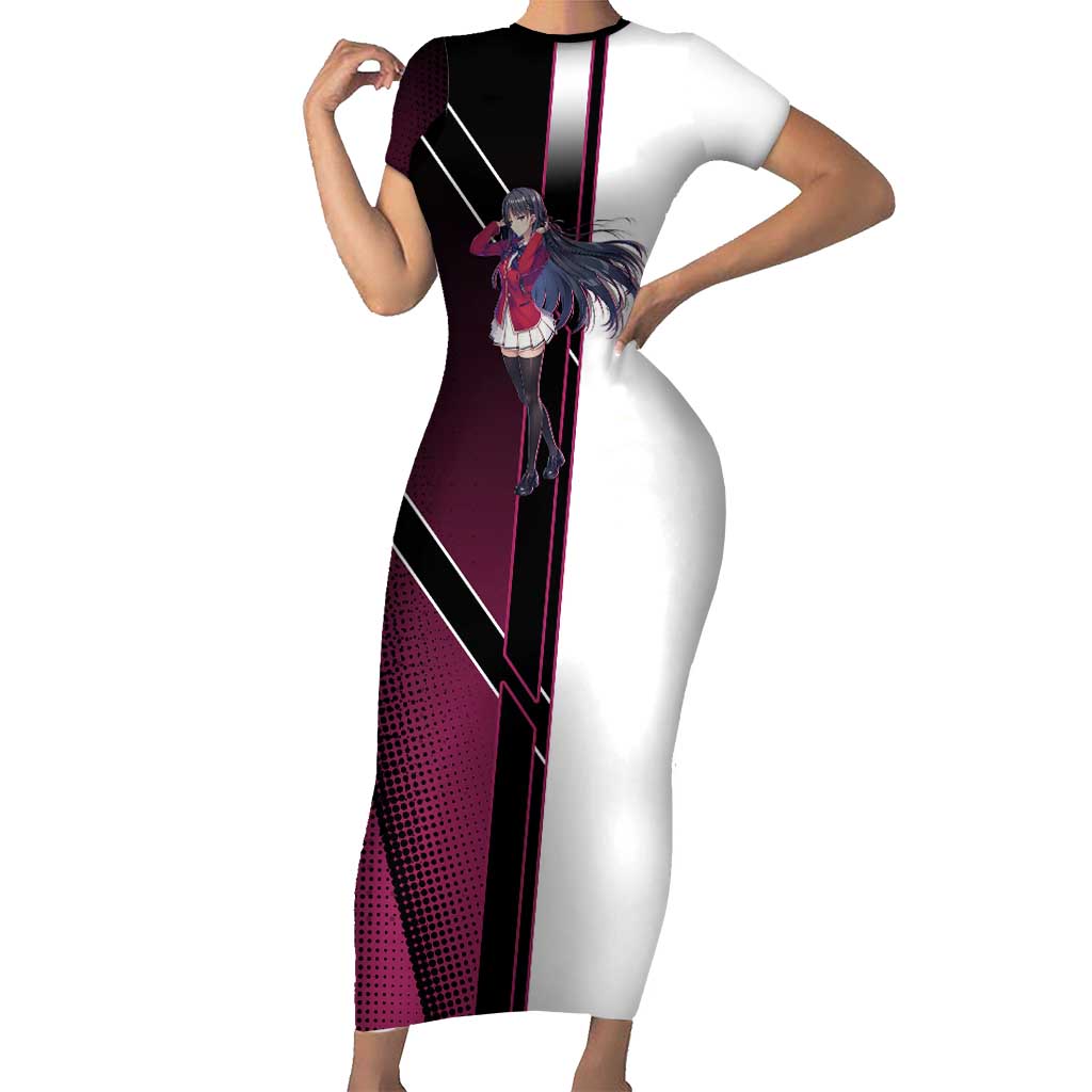 Suzune Horikita Short Sleeve Bodycon Dress Elegant School Anime Style