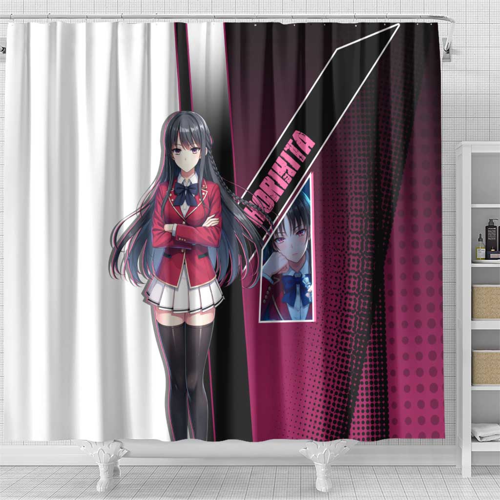 Suzune Horikita Shower Curtain Elegant School Anime Style