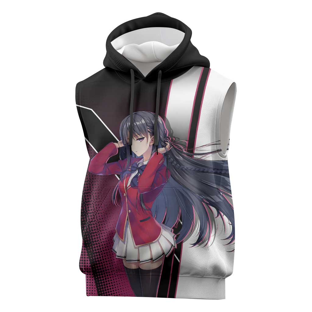 Suzune Horikita Sleeveless Hoodie Elegant School Anime Style