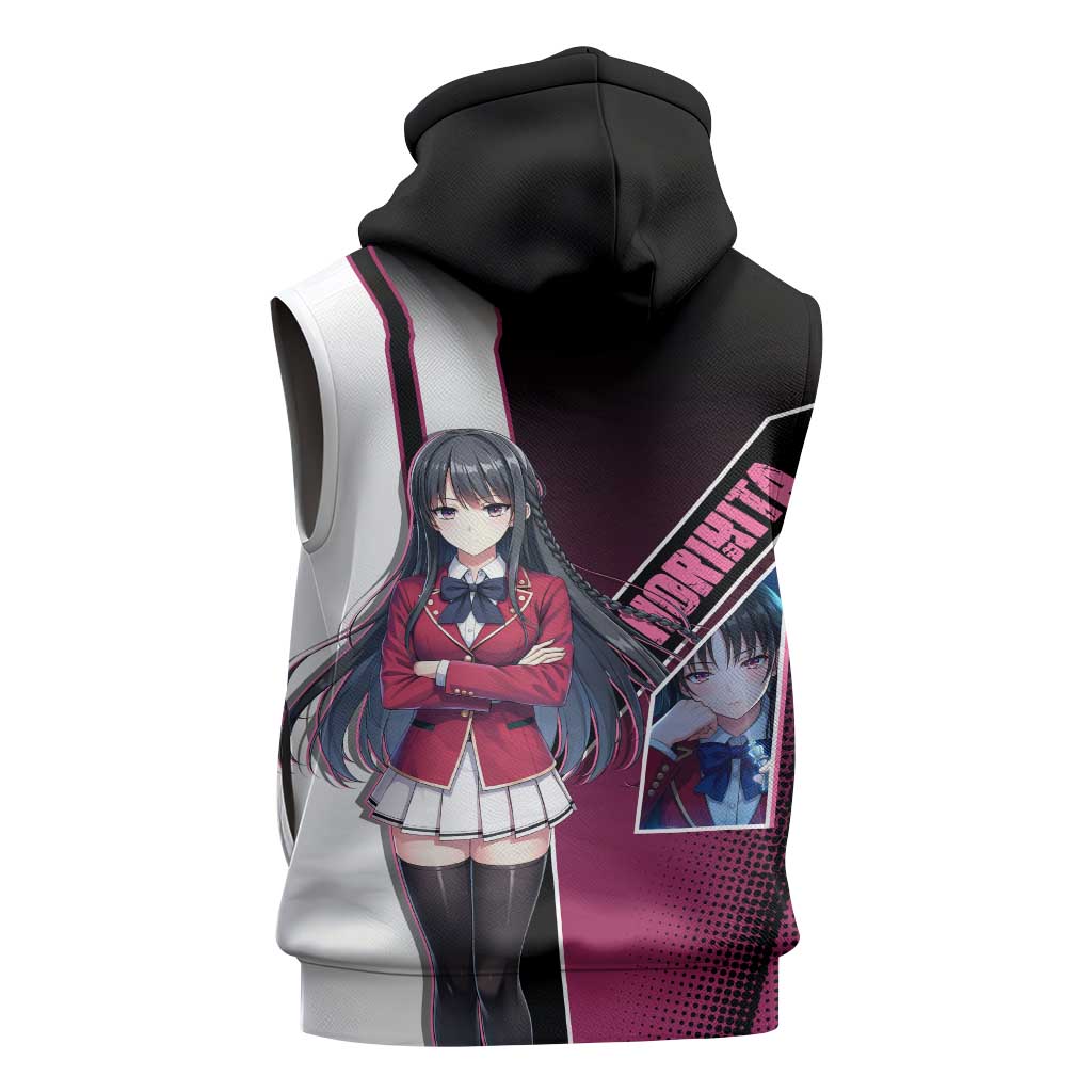 Suzune Horikita Sleeveless Hoodie Elegant School Anime Style