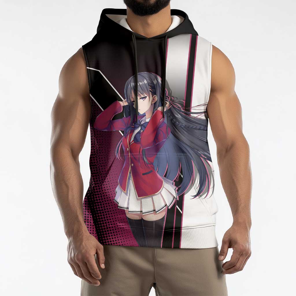 Suzune Horikita Sleeveless Hoodie Elegant School Anime Style