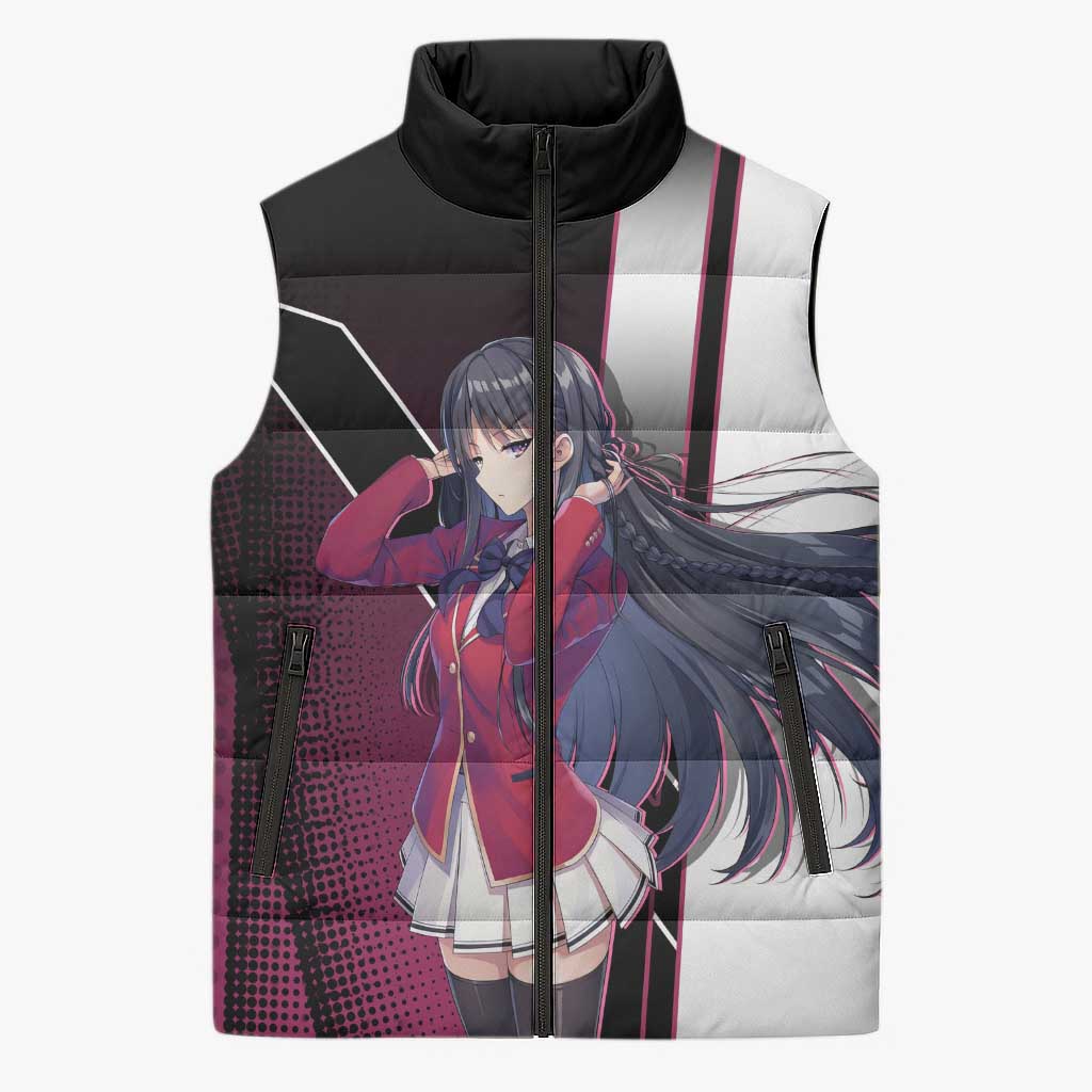 Suzune Horikita Sleeveless Puffer Jacket Elegant School Anime Style