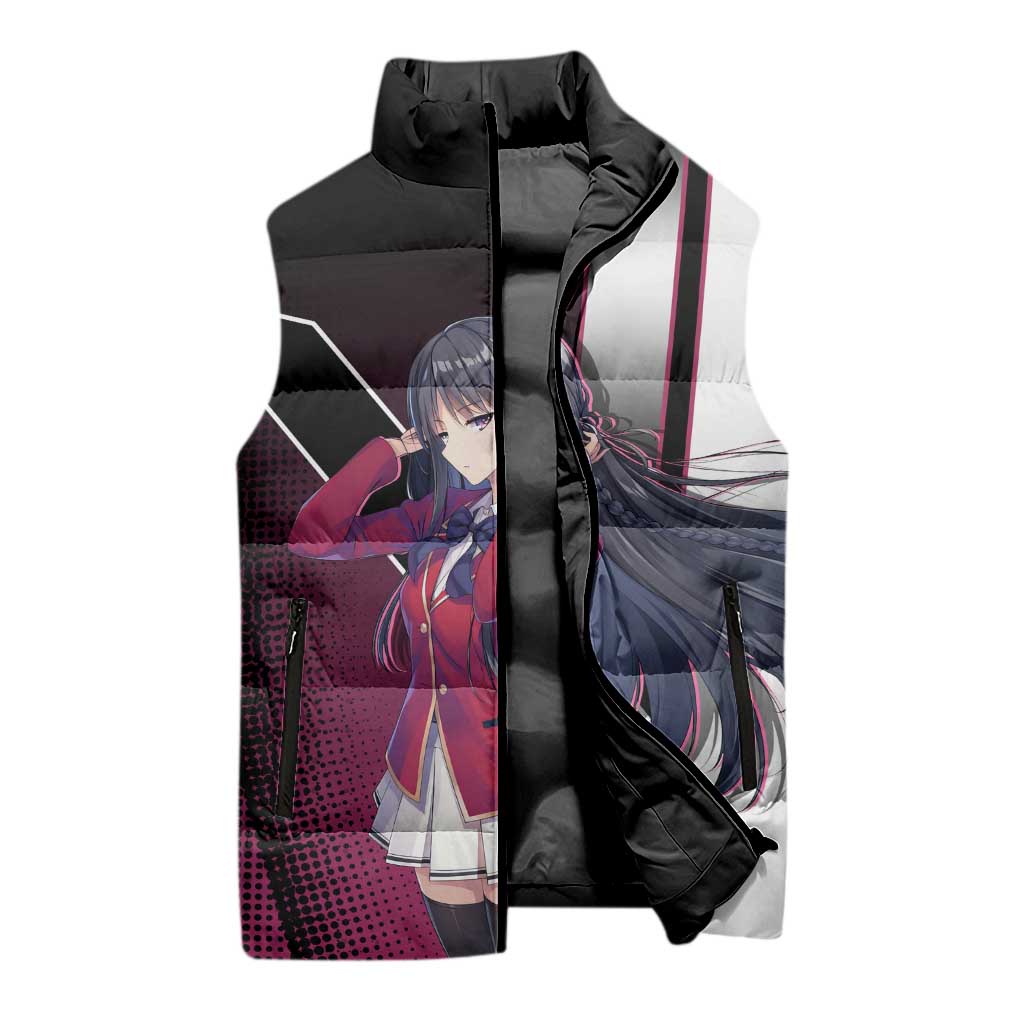 Suzune Horikita Sleeveless Puffer Jacket Elegant School Anime Style