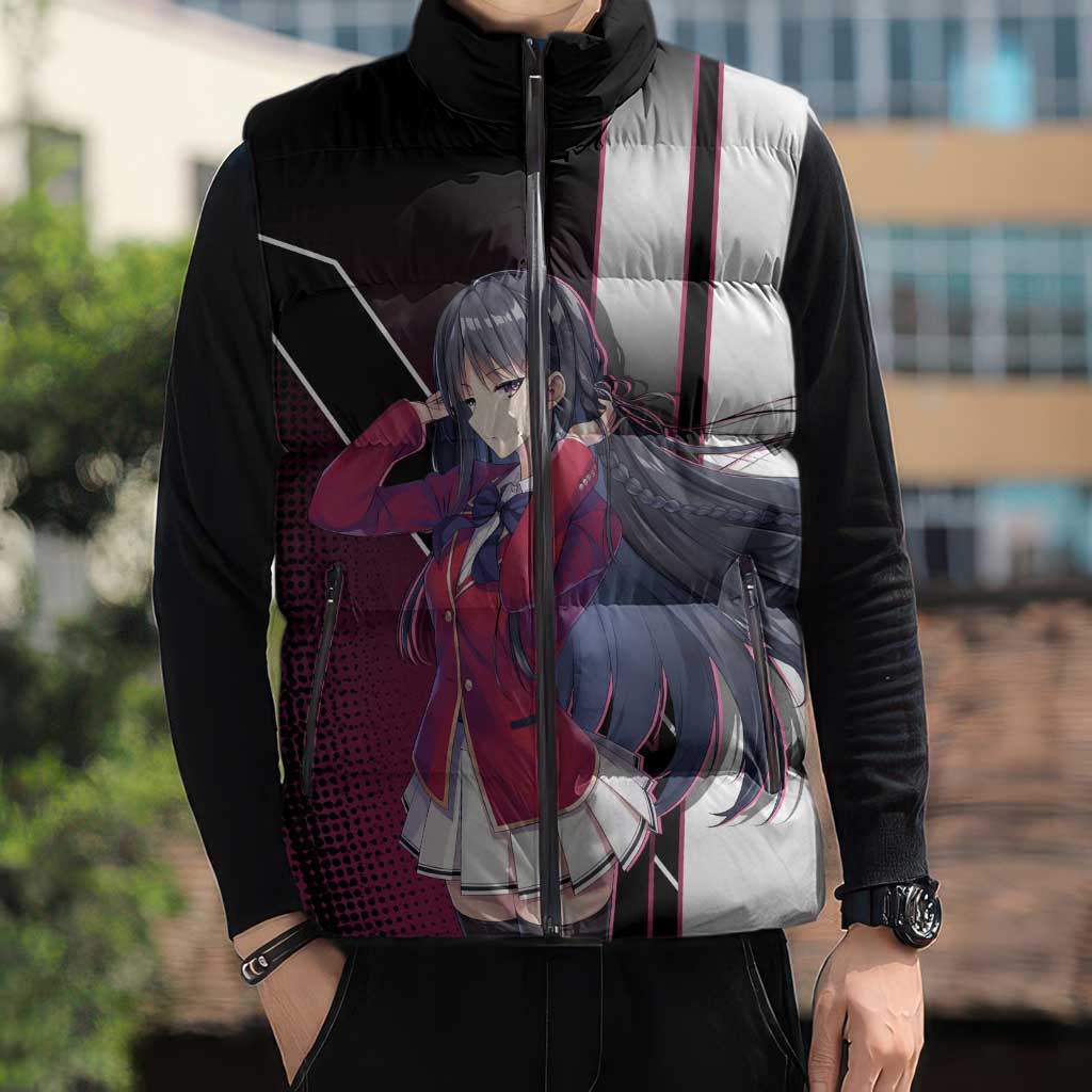 Suzune Horikita Sleeveless Puffer Jacket Elegant School Anime Style