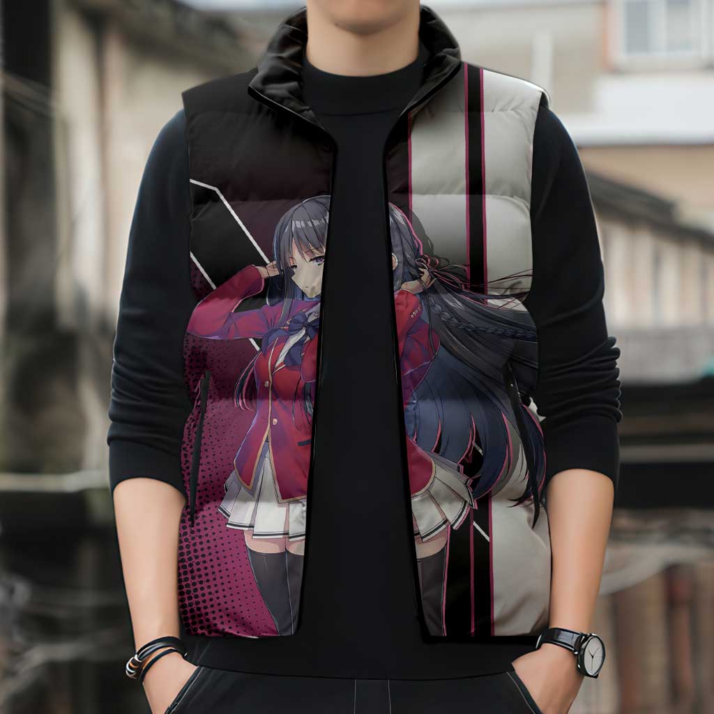 Suzune Horikita Sleeveless Puffer Jacket Elegant School Anime Style