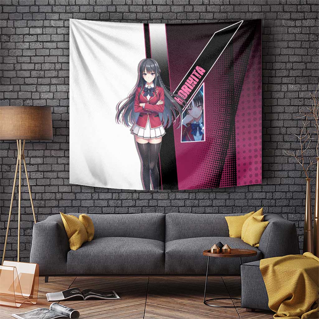 Suzune Horikita Tapestry Elegant School Anime Style