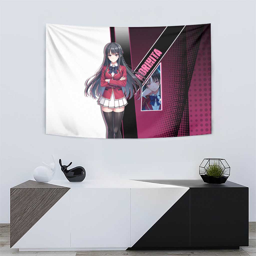 Suzune Horikita Tapestry Elegant School Anime Style
