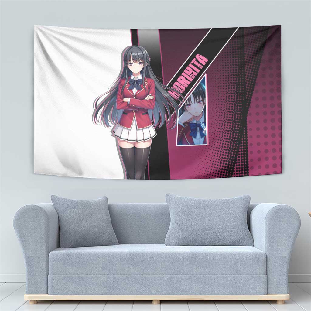 Suzune Horikita Tapestry Elegant School Anime Style