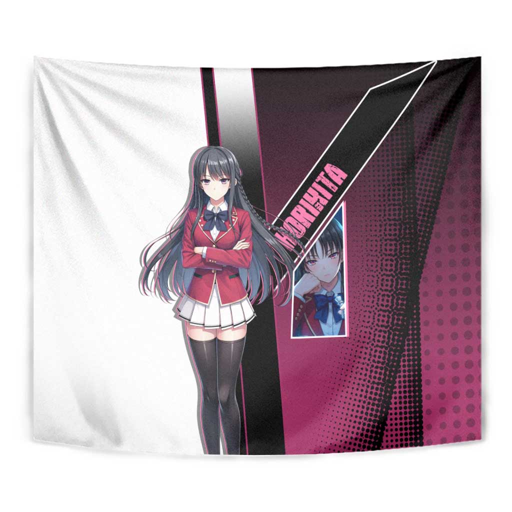 Suzune Horikita Tapestry Elegant School Anime Style