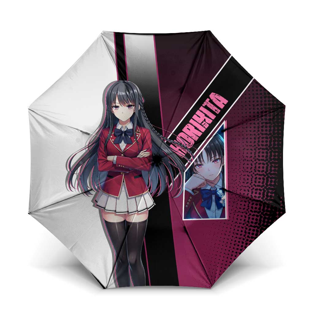 Suzune Horikita Umbrella Elegant School Anime Style