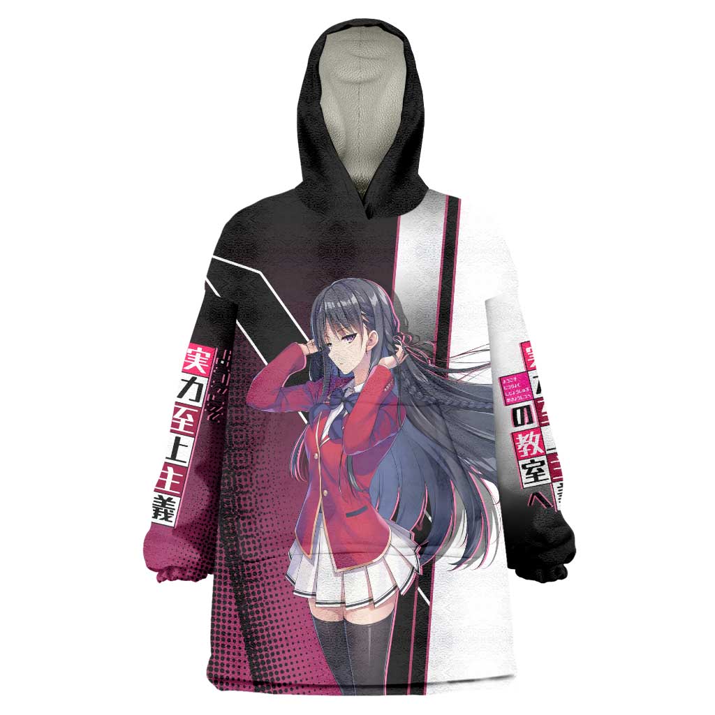 Suzune Horikita Wearable Blanket Hoodie Elegant School Anime Style