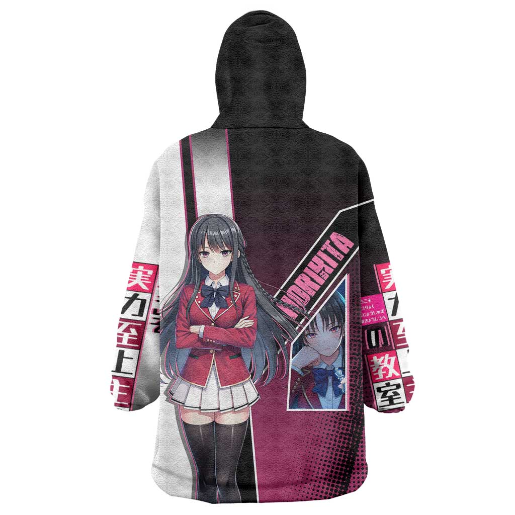Suzune Horikita Wearable Blanket Hoodie Elegant School Anime Style