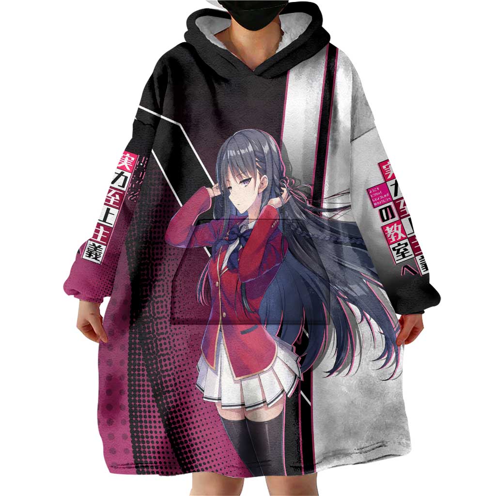 Suzune Horikita Wearable Blanket Hoodie Elegant School Anime Style