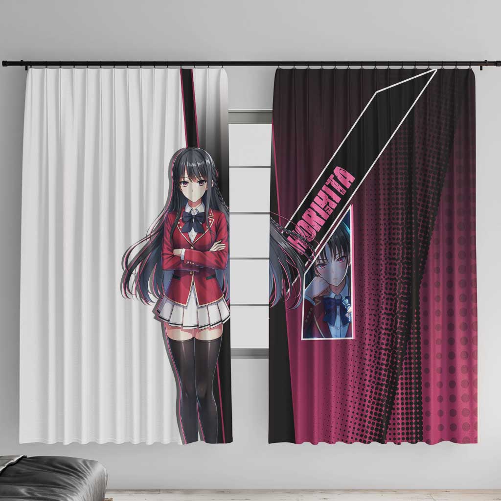 Suzune Horikita Window Curtain Elegant School Anime Style