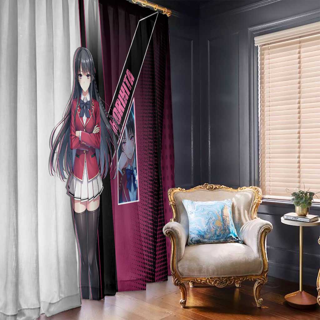 Suzune Horikita Window Curtain Elegant School Anime Style