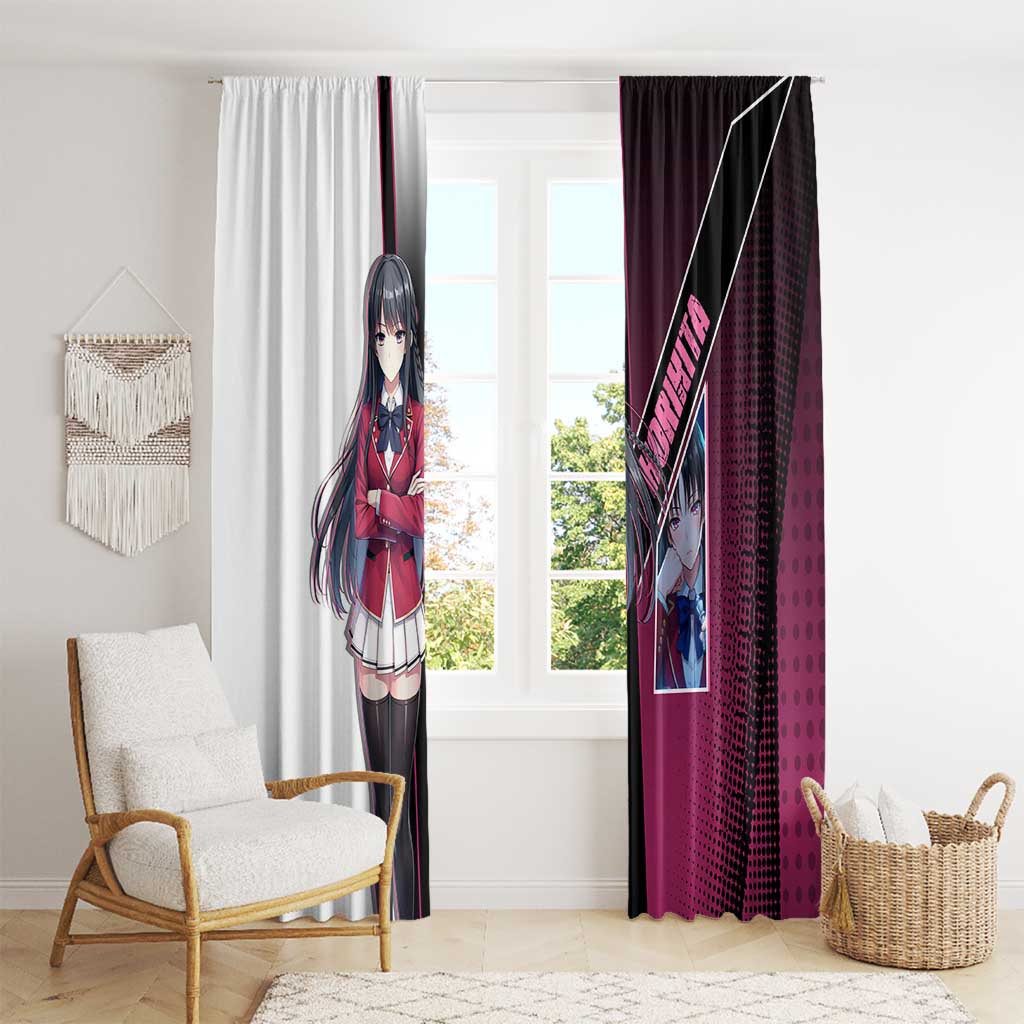 Suzune Horikita Window Curtain Elegant School Anime Style