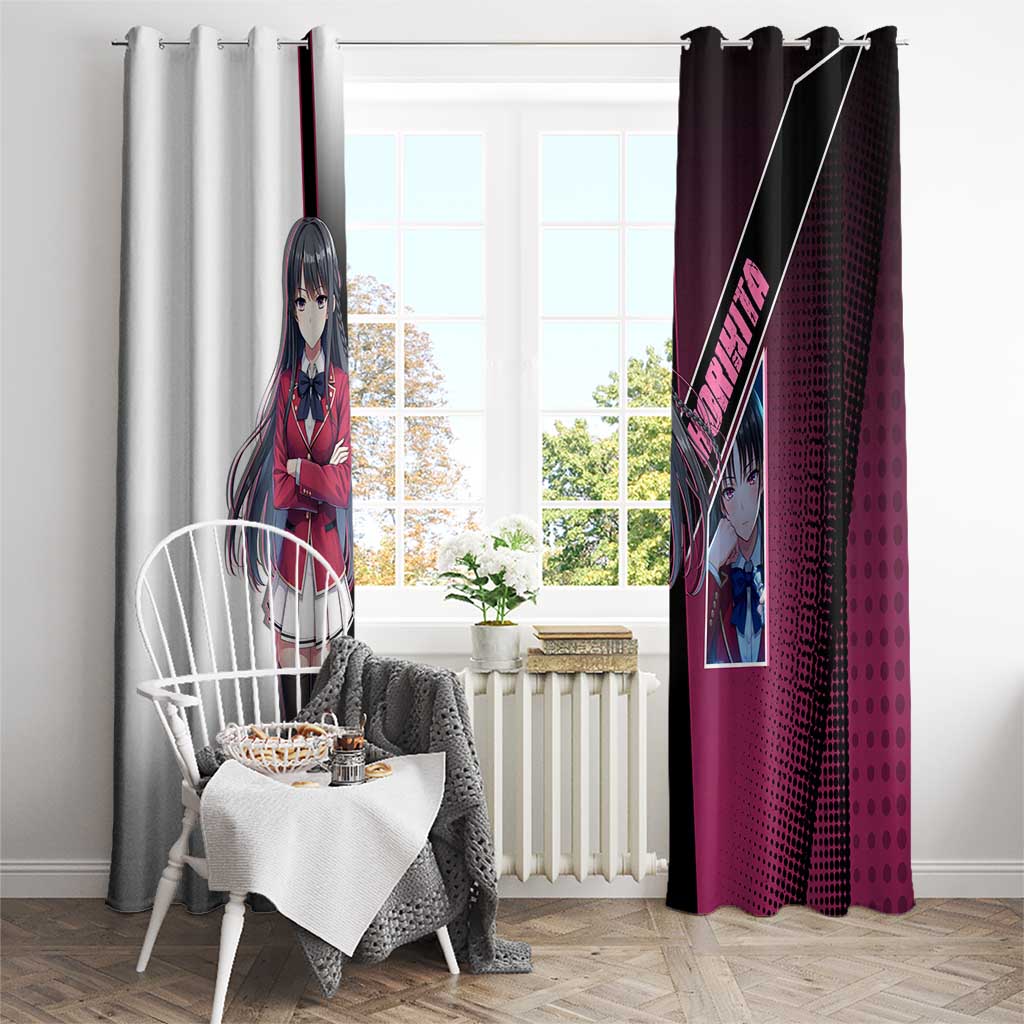 Suzune Horikita Window Curtain Elegant School Anime Style