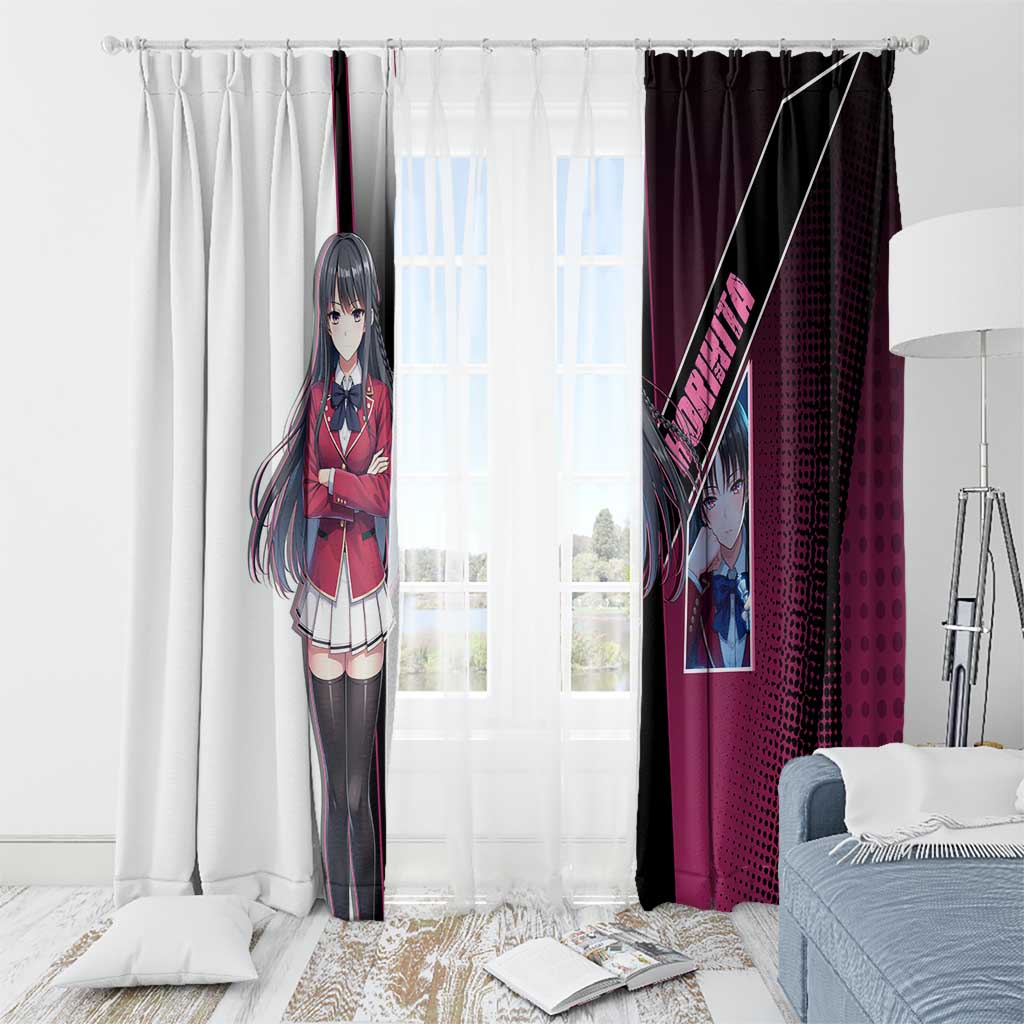 Suzune Horikita Window Curtain Elegant School Anime Style