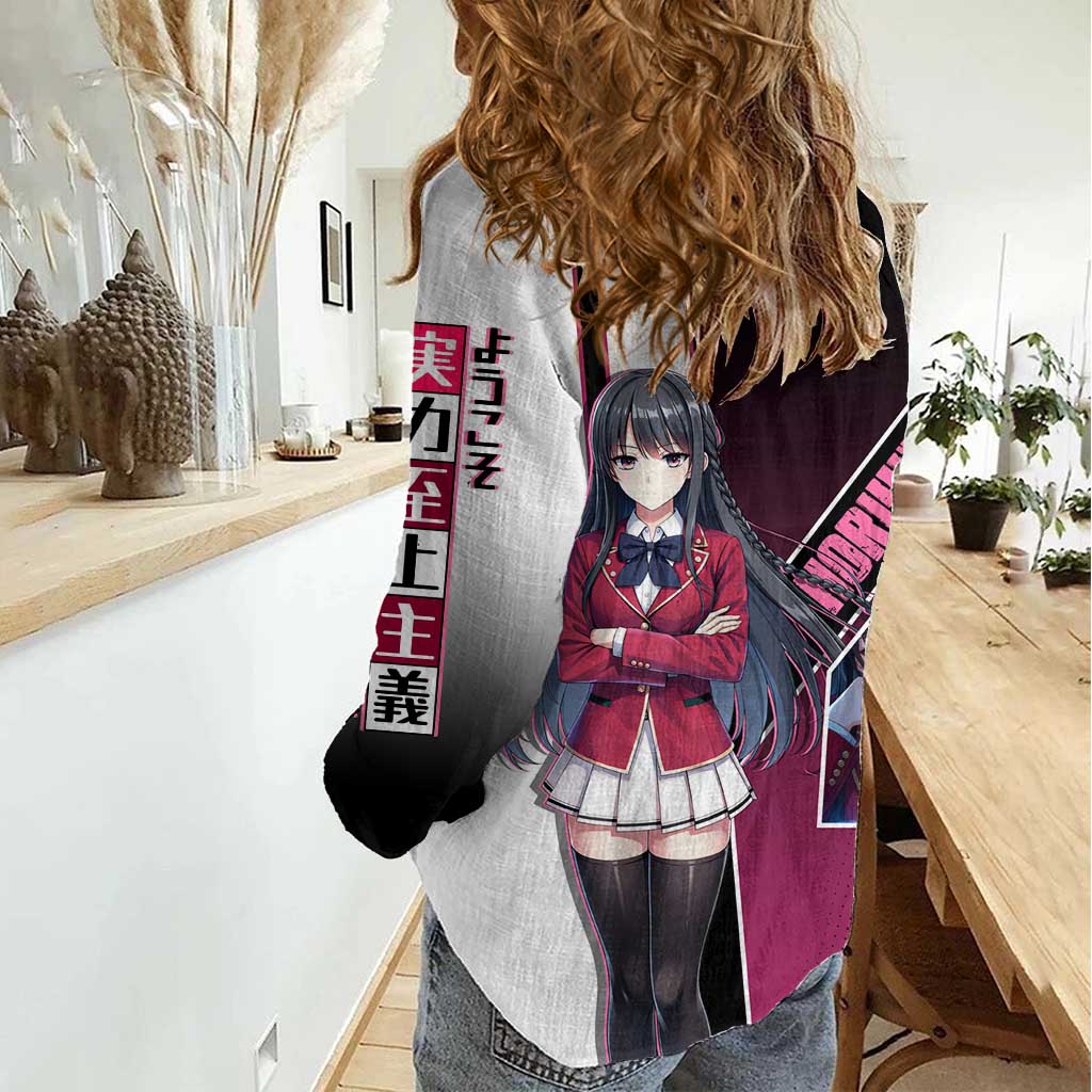 Suzune Horikita Women Casual Shirt Elegant School Anime Style