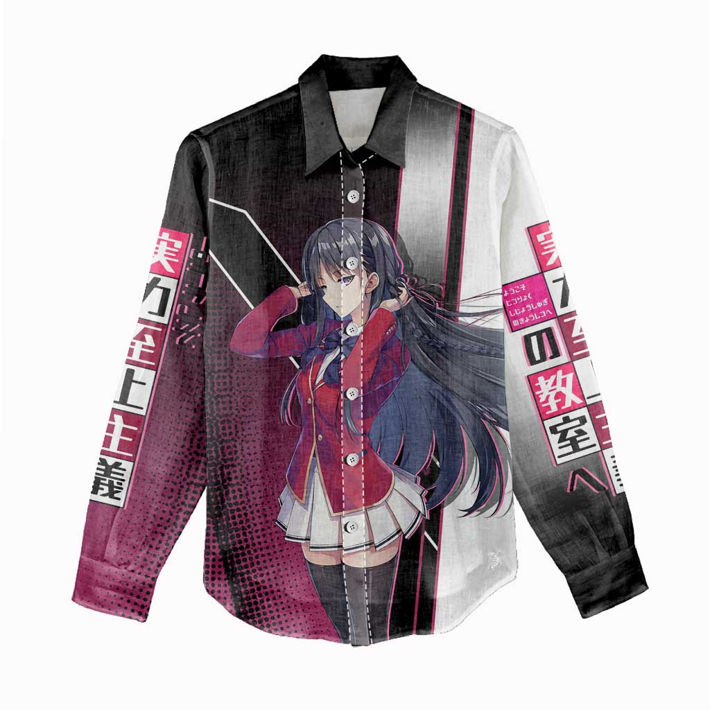 Suzune Horikita Women Casual Shirt Elegant School Anime Style