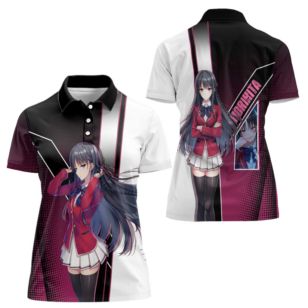 Suzune Horikita Women Polo Shirt Elegant School Anime Style