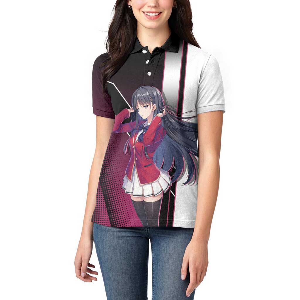 Suzune Horikita Women Polo Shirt Elegant School Anime Style