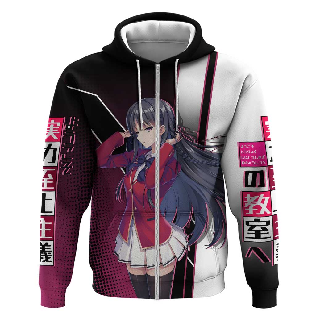 Suzune Horikita Zip Hoodie Elegant School Anime Style