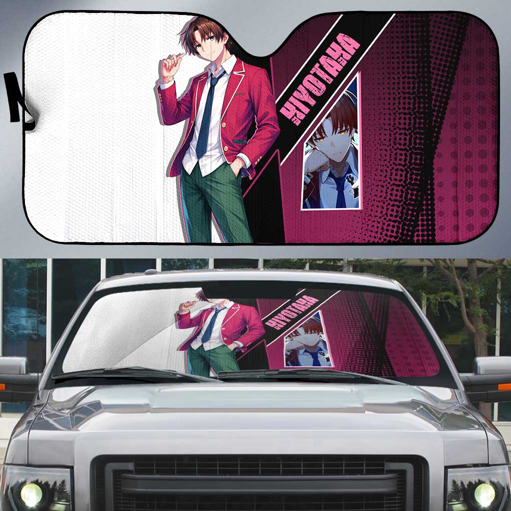 Kiyotaka Ayanokouji Auto Sun Shade Minimalist Strategic Anime Style