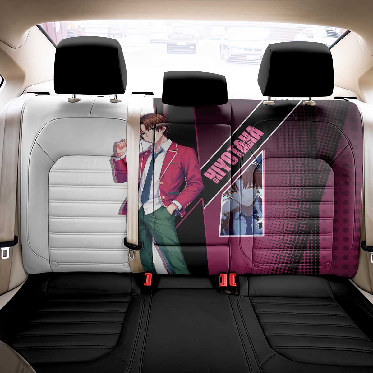 Kiyotaka Ayanokouji Back Car Seat Cover Minimalist Strategic Anime Style