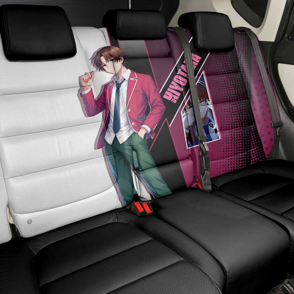 Kiyotaka Ayanokouji Back Car Seat Cover Minimalist Strategic Anime Style