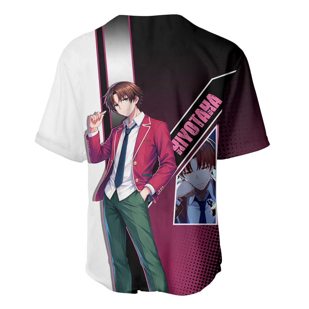 Kiyotaka Ayanokouji Baseball Jersey Minimalist Strategic Anime Style